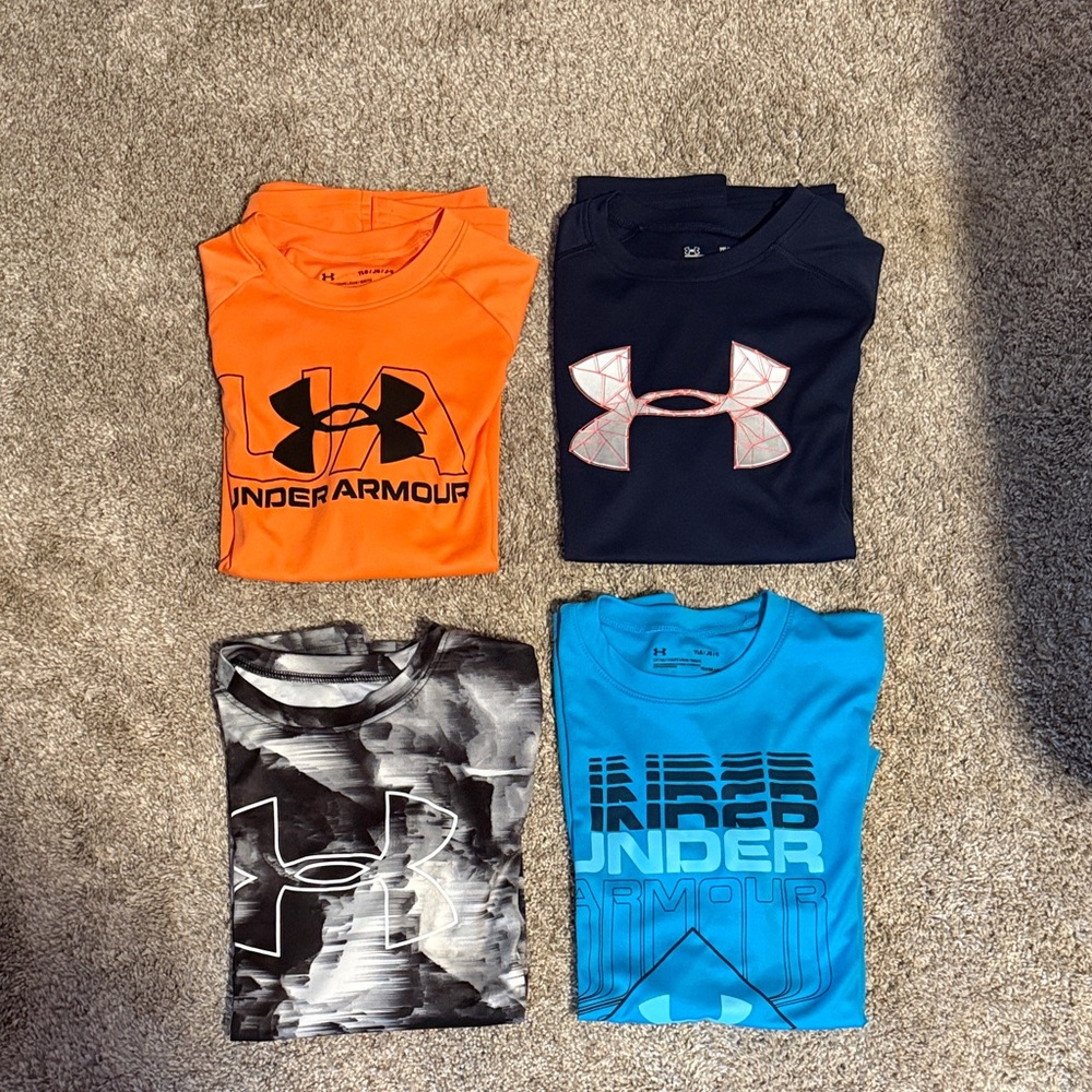 Under Armour Kids' Tees - Orange, Black, Blue, Gray